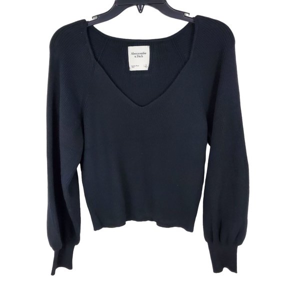 Abercrombie & Fitch Sweaters - NWOT Abercrombie & Fitch Black Ribbed Sweater S (0NM81)